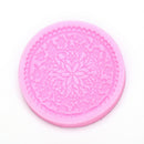 DIY Flower Vine Pattern Lace Round Silicone Cake Mold FondantCake Decorating MME