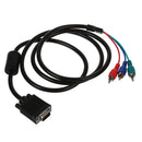 4.9ft VGA to RCA Component Cable For PC Laptop TV Monitor O6Q5