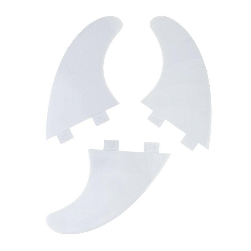 3pcs/Set Longboard Surfboard Surfing Fins Thruster for FCS/Future Base White
