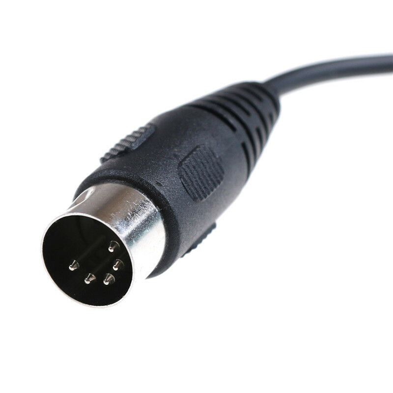 1x DIN 5 Pin Din MIDI Male Plug To 3.5mm Male Stereo Jack Audio Cable 50cm0.5mTO