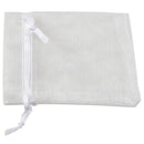 100 x White Organza Wedding Party Gift Bags