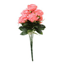Large 9 HEADS Artificial Rose Silk Flowers Floral Valentines Wedding Pink