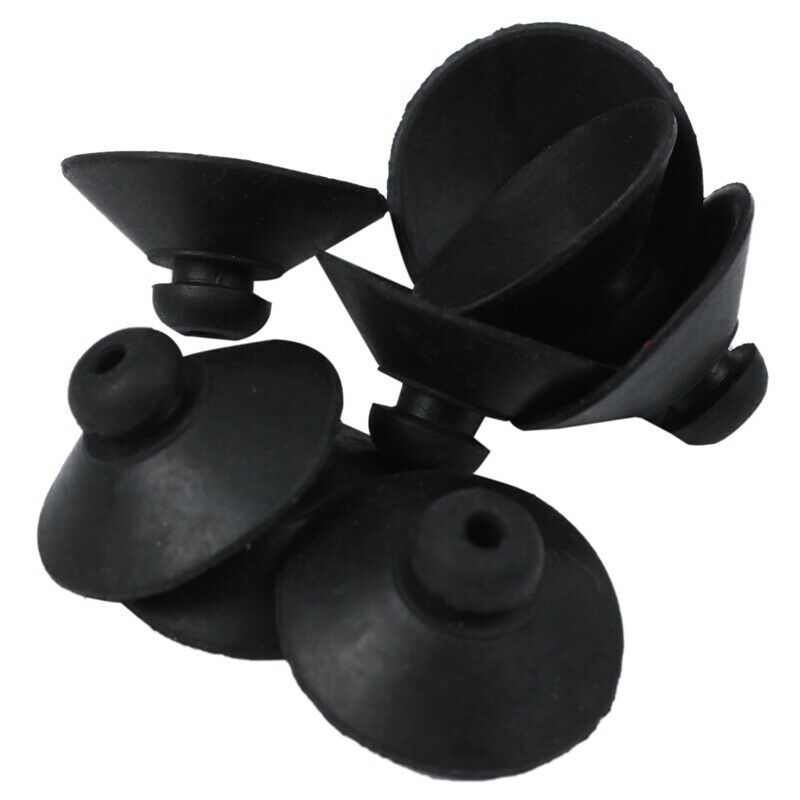 Soft Plastic Aquarium Suction Cup Clip 28mm Diameter 8 Pcs Black
