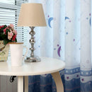 ome Xmas Decor Living Room Bedroom Pastoral Moon Print Sheer Window Curtain