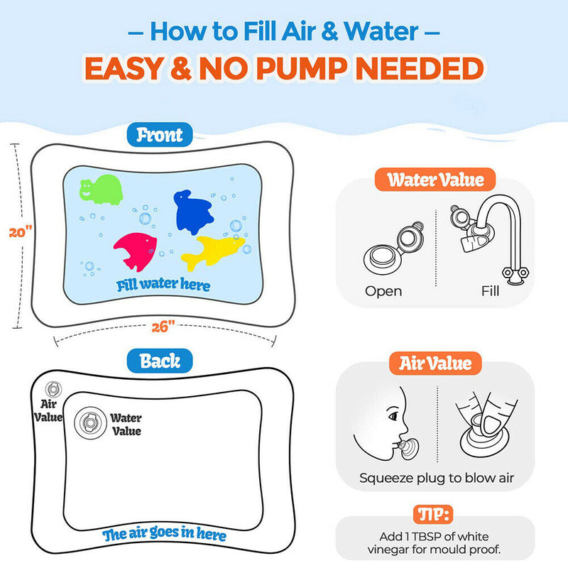 Summer Infant Ice Patted Cushion Baby Inflatable Water Mat Educational Toys