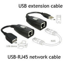 USB Extension Ethernet RJ45 Cat5e/6 Cable LAN Adapter Extender Over Repea B ï¼D