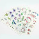 6pcs Natural Decorative Adhesive Stickers Diary Stationery DIY Scrapbooking X5G1