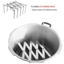 2 Pack Extendable Pot Lid Holders Multipurpose Steamer Rack Pans Glasses Ho