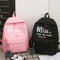 4Pcs/Set Women School Backpacks Schoolbag for Teenagers Girls Student Book  V7F5