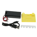 For Micro Bit Kit Silicone Protective Case with Power Supply / Cable Set, Yellow