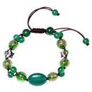 Ethnic Style Green Agate Glazed Bracelet Female Korean Version Of the Simpl