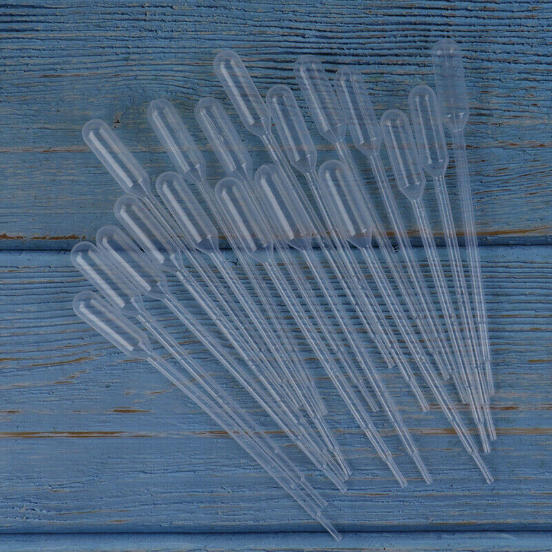 100Pcs 1ML Disposable Plastic Eye Dropper Set Transfer Graduated Pipe Nw