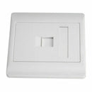 1 Port RJ45 CAT5E Face Plate Wall Socket Ethernet Single Gang Plat Facial Q4U3