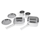 6 Pcs Foldable Handle Picnic Pot Cookware Cooking Supplies Utensils Camping
