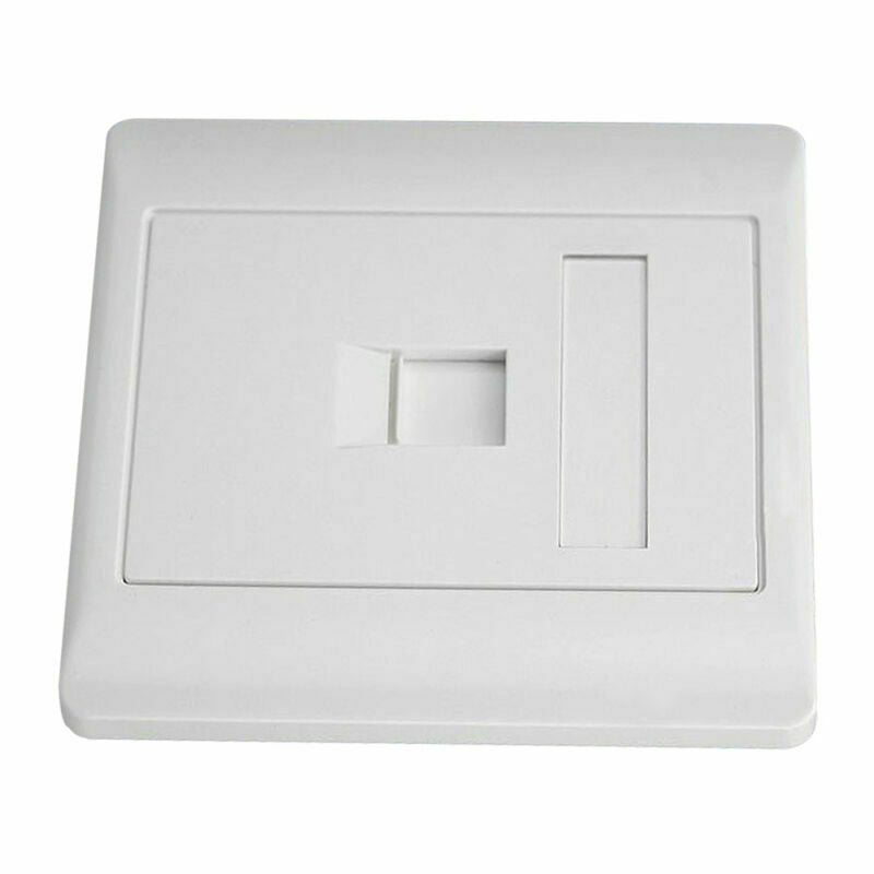 1 Port RJ45 CAT5E Face Plate Wall Socket Ethernet Single Gang Plat Facial Q4U3