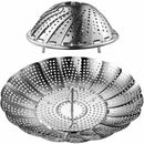 Stainless Steel Steamer Basket Folding Dish for Vegetable Fruits Newest Useful
