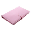 Universal Wired Keyboard Flip Holster For Android Phone 4.2''-6.8''pink