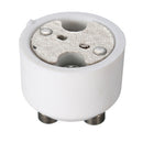 Anti-burning White Ceramic GU10 to MR16 Adapter Halogen Light Bulb Lamps