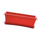 Rectangular Flower Pot Color Plastic Plant Planter Saucer Garden Red Plastic