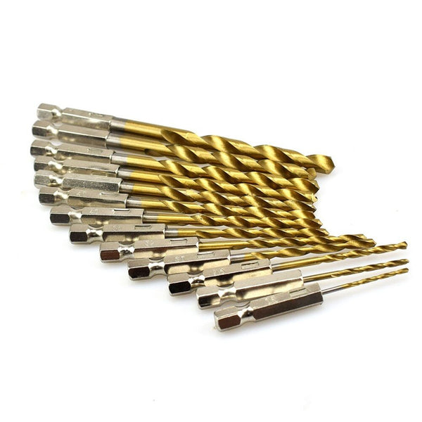 1.5-6.5mm Tungsten Carbide Twist Titanium Drill Bit HSS 1/4 Hex Shank JR