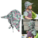Baby Legionnaire Cap Kids Summer Outdoor Sun Protective Holiday Floral Hat