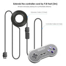 2PCS 10FT Extension Cable Cord for Nintendo SNES & NES Mini Classic Controlle!E