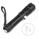 Super Bright XHP50 LED Flashlight 26650 USB Rechargeable Zoom Torch Light Hn