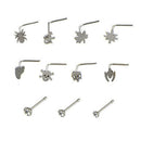 Crystal Thin Unisex Surgical Steel Nose Ring Hoop Body Cartilage Piercing  FT