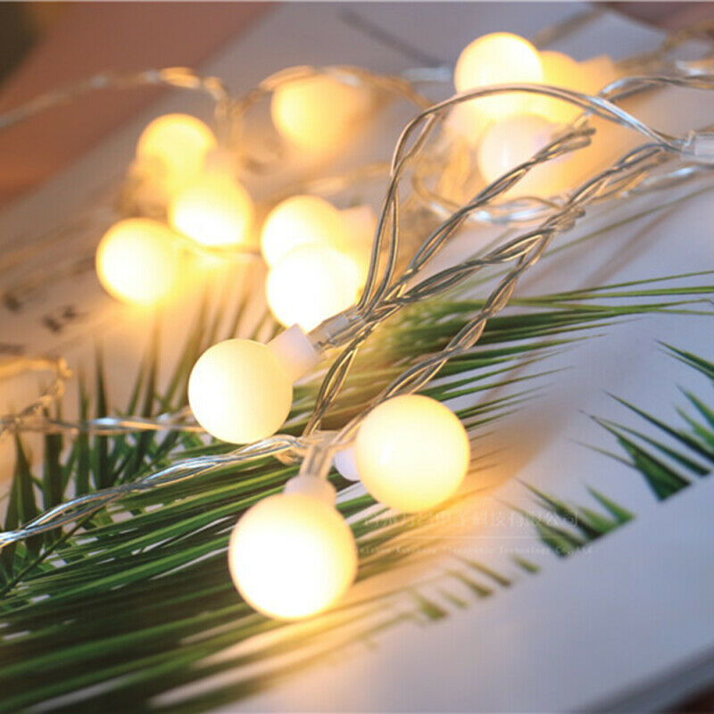 1 Set Fairy LED String Lights Christmas Round Ball Blubs Wedding Party Lamp 6M