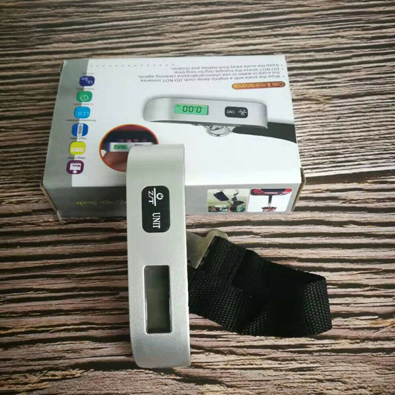 50kg/110lb Digital Electronic Luggage Scale Travel Bag Fish Hook Scales (A)