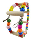 Parrot Toys Bird Colorful Wooden Ladder Parrot Macaw Bell Swing Parrot Bite W1M2