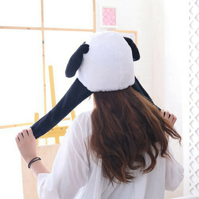 Plush Panda Hat Dancing Ear Flap Hat with Paw Cartoon Cute Animal Plush Toys