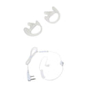 2 Way Walkie Talkie Headset PTT Mic Acoustic Tube Earpiece + Silicone Earbud