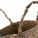 Rattan Basket Straw Basket Garden Foldable Flower Pot Hanging Wicker