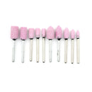 10PCS Pink Abrasive Mounted Stone Point Abrasive Grinding Wheels1/8" Shank Bi BX