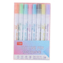 Glitter Metallic Double Line Pen Outline Markers for Scrapbooking Poster 8 Color