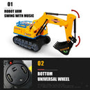 Kids Children Funny LED Electric Excavator Digging Engineering Car Vehicles