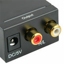 Digital Optical Toslink SPDIF Coax to Analog RCA Audio Converter Adapter wi G1Z1