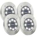 Solar Ground Lights,8 Led Garden Pathway Outdoor In-Ground Lights,4 Pack(Wh G3K7