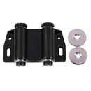 Black Plastic Metal Double Magnetic Press Head Door Catch Latch 6.7cm Width J2B9