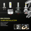 2Pcs 24Chips H8/H9/H11 LED Lamp Car Headlight Bulbs LED 360 Degree 6000K 1800 Gw