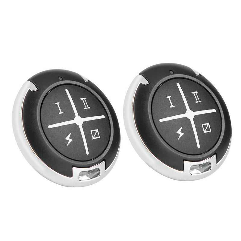 Round 433MHz Remote Control Garage Door Electric Gate Clone Key Fob (2pcs)