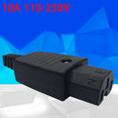 250V 10A 3pin Power Supply plug socket Adapter male & female wire connecto FT