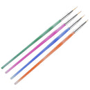 4Pcs 7/9/11/13Mm Nail Art French Stripes Lines Liner Drawing Brush Flower G P9O3