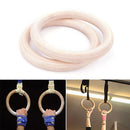 2x Wooden ring crossfit gymnastics rings shoulder strength training equipment OZ