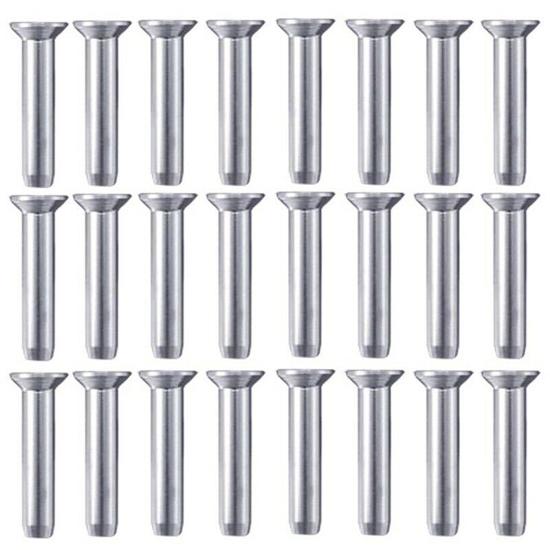 24Pcs 316 Stainless Steel Hand-Crimp Swage For 1/8 Inch Cable Railing, Deck N4Q7