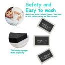 Black Ink Pad Inkpad Rubber Stamp Finger Print Craft Safe Baby Non-Toxic Ea L1R4
