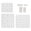 Silicone Geometric Earring Charm Mold Set Epoxy Casting Jewelry Making Tools