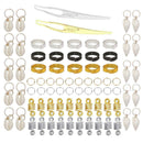 77pcs Flexible Hair Braid Rings Set Dreadlocks Hair Coil Loop Clips Assorted Kit