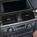 Carbon Fiber Style ABS Center Air Conditioning Vent Frame Trim For Bmw X5 E G6A8